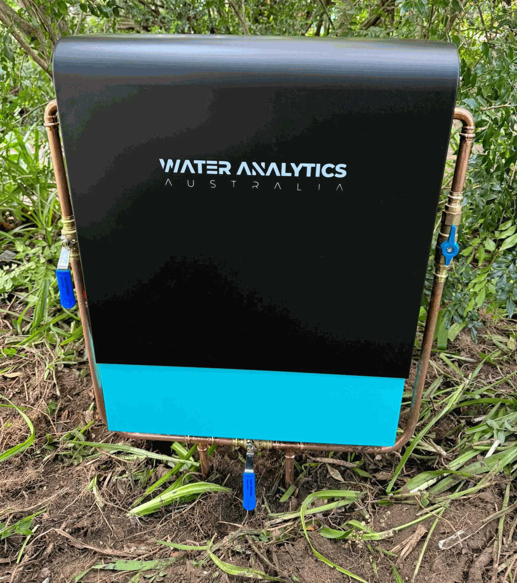 Black Water Analytics whole home filtration system ground mount